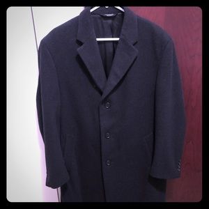 Jos A. Bank grey 100% wool topcoat
